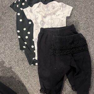 Baby Outfit Set with Polka Dot and Animal Print